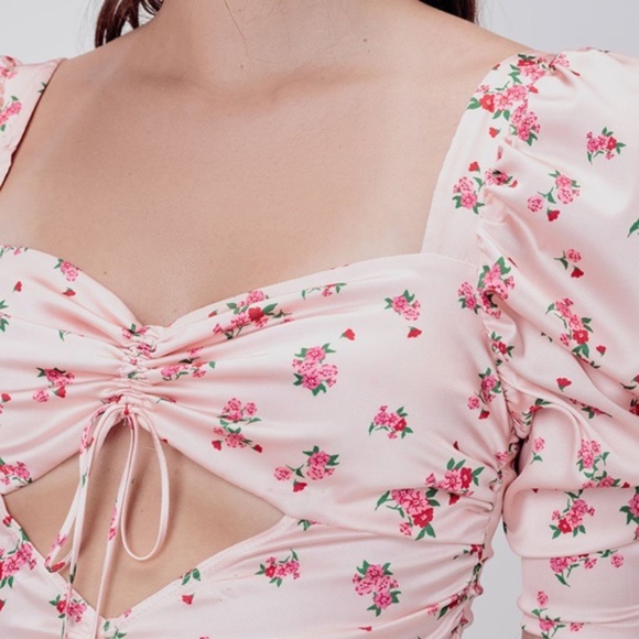 For Love and Lemons ASTER FLORAL MIDI DRESS - Picture 3 of 4